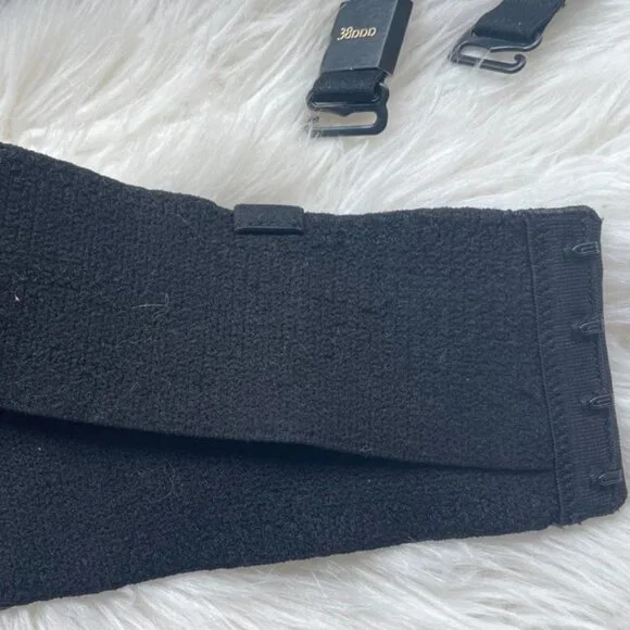 NWOT Victoria's Secret Strapless Black & White polkadot floral lace trim 38DDD - Picture 10 of 15